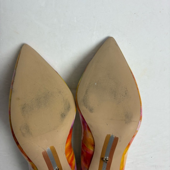 Sam Edelman Hazel Heels Stiletto Pumps Shoes Lemon Zest Floral Women’s size 7.5 - Picture 11 of 13